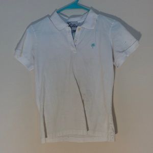 VTG Lilly Pulitzer white classic polo medium